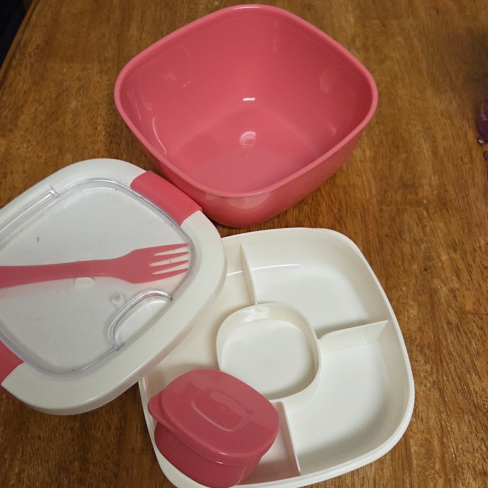 Pink and White Dining Set